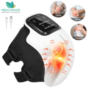 Medcursor Wireless Heated Knee Massager with Vibration (Grey)